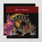 DRAGO paars zwart rood Kaart (Voorkant / Achterkant)