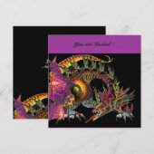 DRAGO paars zwart violet Kaart (Voorkant / Achterkant)