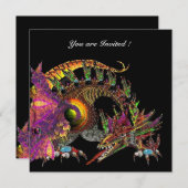 DRAGO violet paars zwart Kaart (Voorkant / Achterkant)