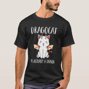 Dragocat is eigenlijk een draak Japans kat grafisc T-shirt