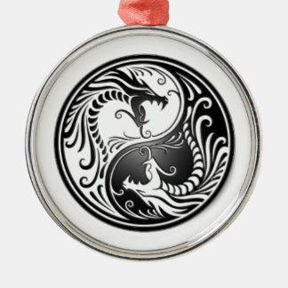 dragoes de yin yang metalen ornament