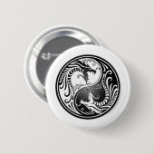 dragoes de yin yang ronde button 5,7 cm (Voorkant /achterkant)
