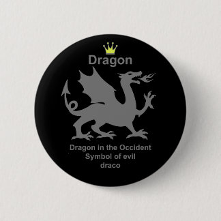 dragon　龍　竜 ronde button 5,7 cm