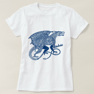 Dragon 1 Knotwork Blue.jpg T-shirt
