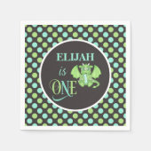 Dragon 1e verjaardag servetten - gepersonaliseerd (Voorkant)