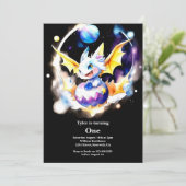 Dragon 1st Birthday Kaart (Staand voorkant)