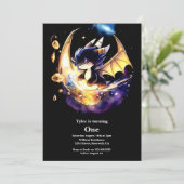 Dragon 1st Birthday Kaart (Staand voorkant)