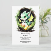 Dragon 1st Birthday Kaart (Staand voorkant)