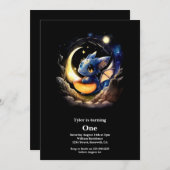 Dragon 1st Birthday Kaart (Voorkant / Achterkant)