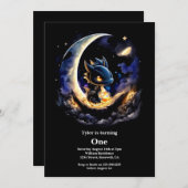 Dragon 1st Birthday Kaart (Voorkant / Achterkant)