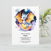Dragon 1st Birthday Kaart (Staand voorkant)