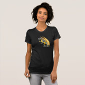 Dragon à respirer feu Dames T-shirt foncé (Devant entier)