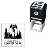 Dragon Above For Trees Bibliotheek Boeknaam Zelfinktende Stempel (In situ)