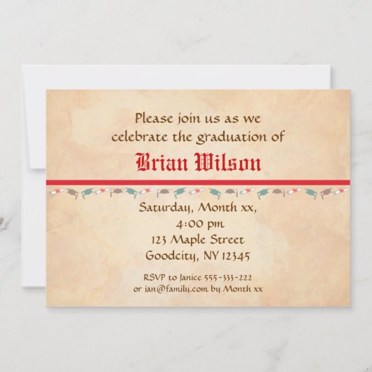 Dragon Afstuderen Celebration Kaart (Achterkant)