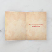 Dragon Afstuderen gefeliciteerd Kaart (Binnen)