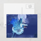 Dragon ailé en vol carte postale (Devant / Derrière)