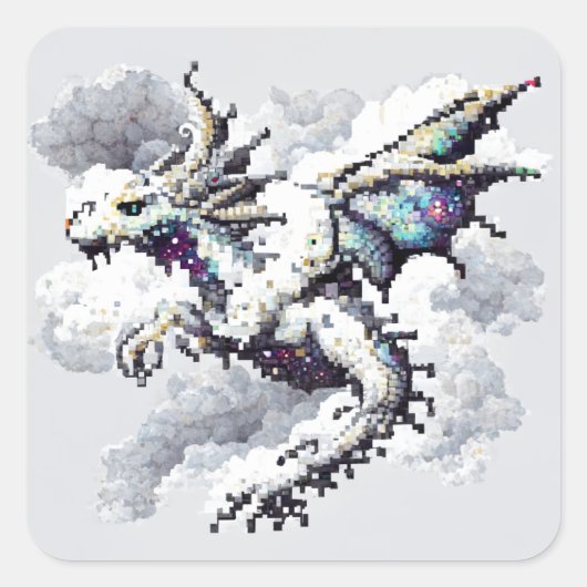 Dragon Air Elemental Vierkante Sticker (Voorkant)