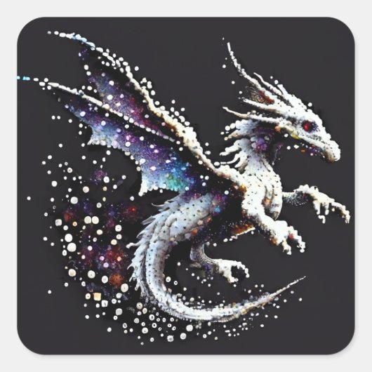 Dragon Air Elemental Vierkante Sticker (Voorkant)