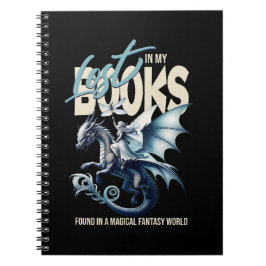 Dragon and Fairy & Fantasy boek liefhebber citaat Notitieboek