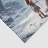 Dragon and Warrior Girl - Decoupage- Tissuepapier (Detail)