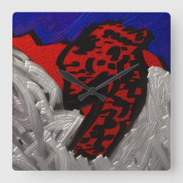 Dragon Angel Vierkante Klok