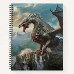 Dragon Animal Creature Fantasy Kleurrijke kunst aa Notitieboek
