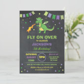 Dragon Anniversaire Fête Invitation Garçons Filles (Debout devant)