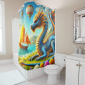 Dragon Art Douchegordijn (In situ)