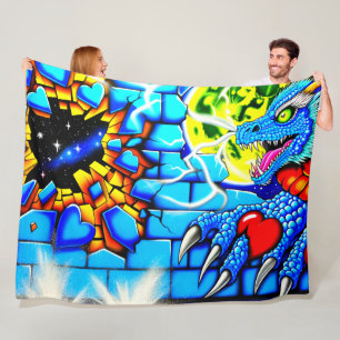 Dragon Art Fleece Deken