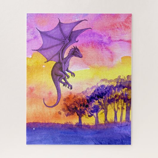 Dragon art waterverf puzzel (Verticaal)