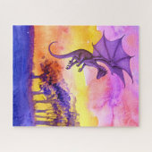 Dragon art waterverf puzzel (Horizontaal)