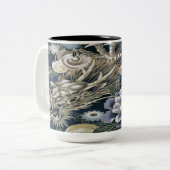 Dragon asiatique motif floral café Mug (Devant gauche)