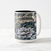 Dragon asiatique motif floral café Mug (Devant droit)