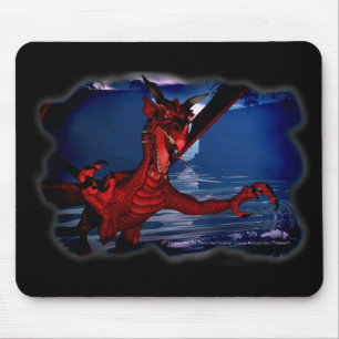 Dragon Attach 3D Fantasy Art Muismat
