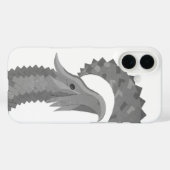 Dragon au cœur gris sur étui iPhone Case-Mate blan (Verso (horizontal))