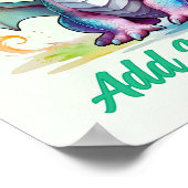 Dragon aux petites ailes – Art mural personnalisé (Coin)