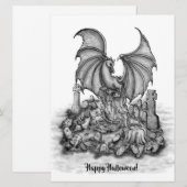 Dragon avec carte à plat Zombie (Devant / Derrière)