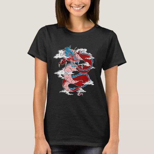 Dragon Aziatische Japanners T-shirt (Voorkant)