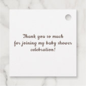 Dragon Baby shower Bedankjes Labels (Achterkant)