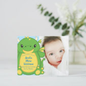Dragon Baby shower Blue Briefkaart (Staand voorkant)
