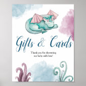 Dragon Baby shower Cadeaus en Kaarten Poster weerg (Voorkant)