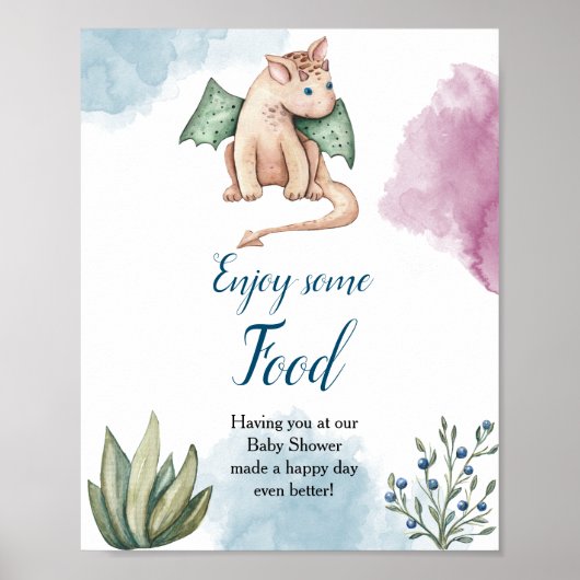 Dragon Baby shower Geniet van wat Poster (Voorkant)