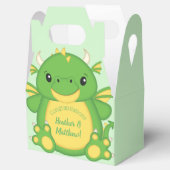 Dragon Baby shower Green Bedankdoosjes (Geopend)