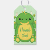 Dragon Baby shower Green Cadeaulabel (Voorkant)