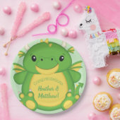 Dragon Baby shower Green Papieren Bordje (Feest)