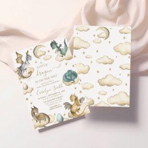 Dragon Baby shower Invitation Kaart