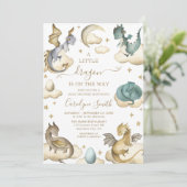 Dragon Baby shower Invitation Kaart (Staand voorkant)