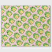 Dragon Baby shower Roze Cadeaupapier (Vlak)