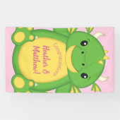 Dragon Baby shower Roze Spandoek (Horizontaal)