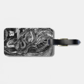 Dragon: bagagelabel 2 initialen (Achterkant horizontaal)